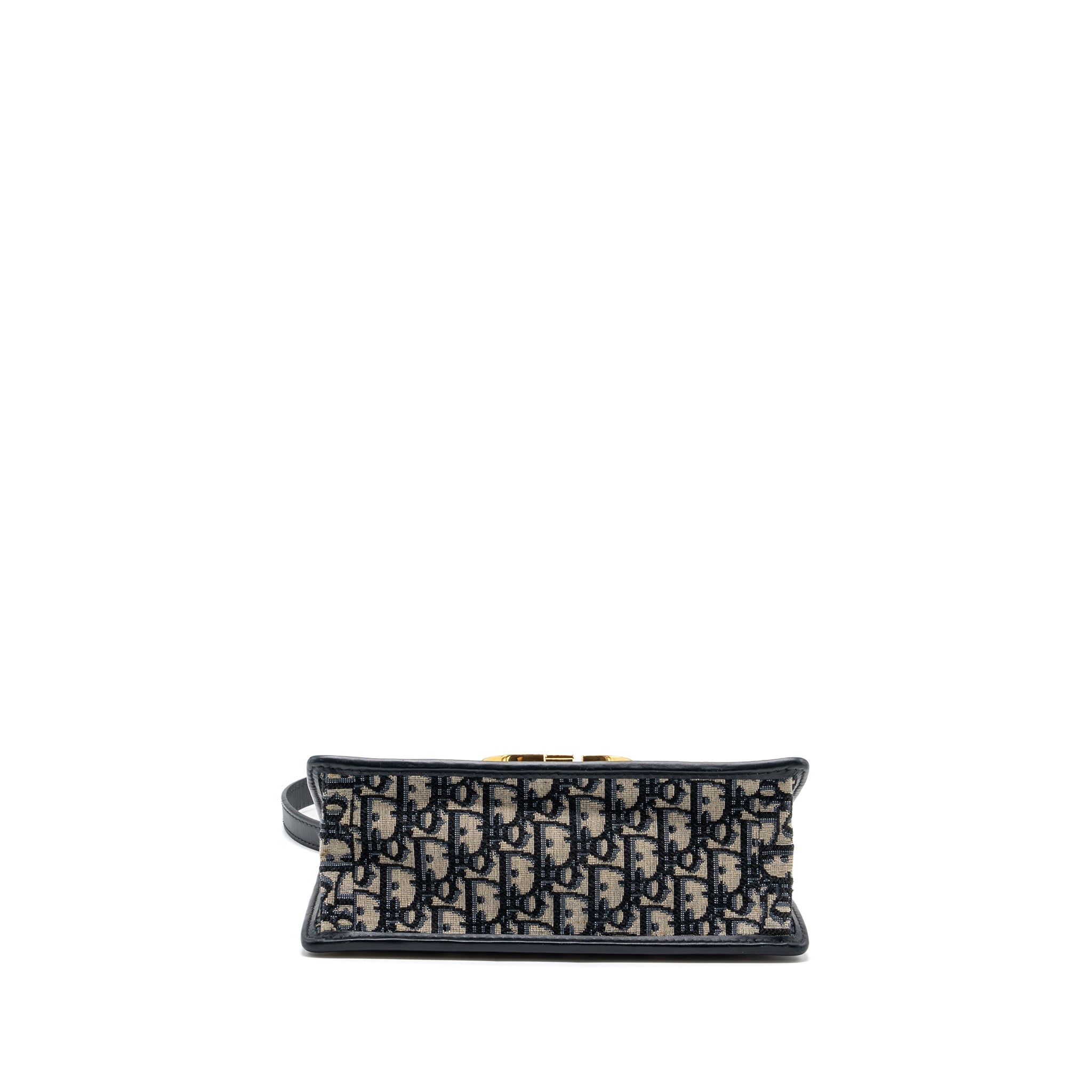 DIOR 30 MONTAIGNE BAG BLUE DIOR OBLIQUE JACQUARD CANVAS/ LEATHER GHW