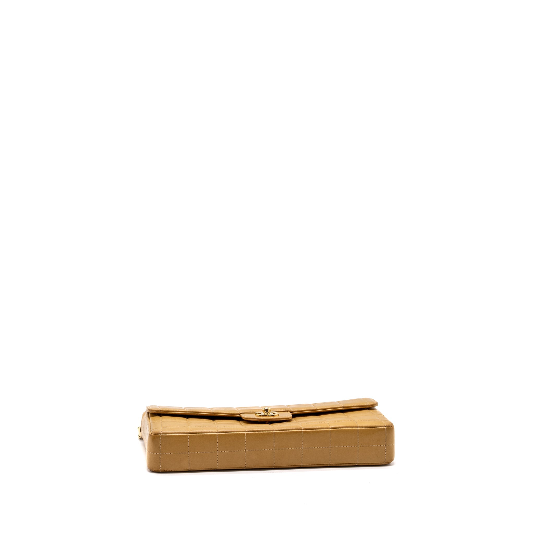 CHANEL VINTAGE FLAP BAG DARK BEIGE GHW