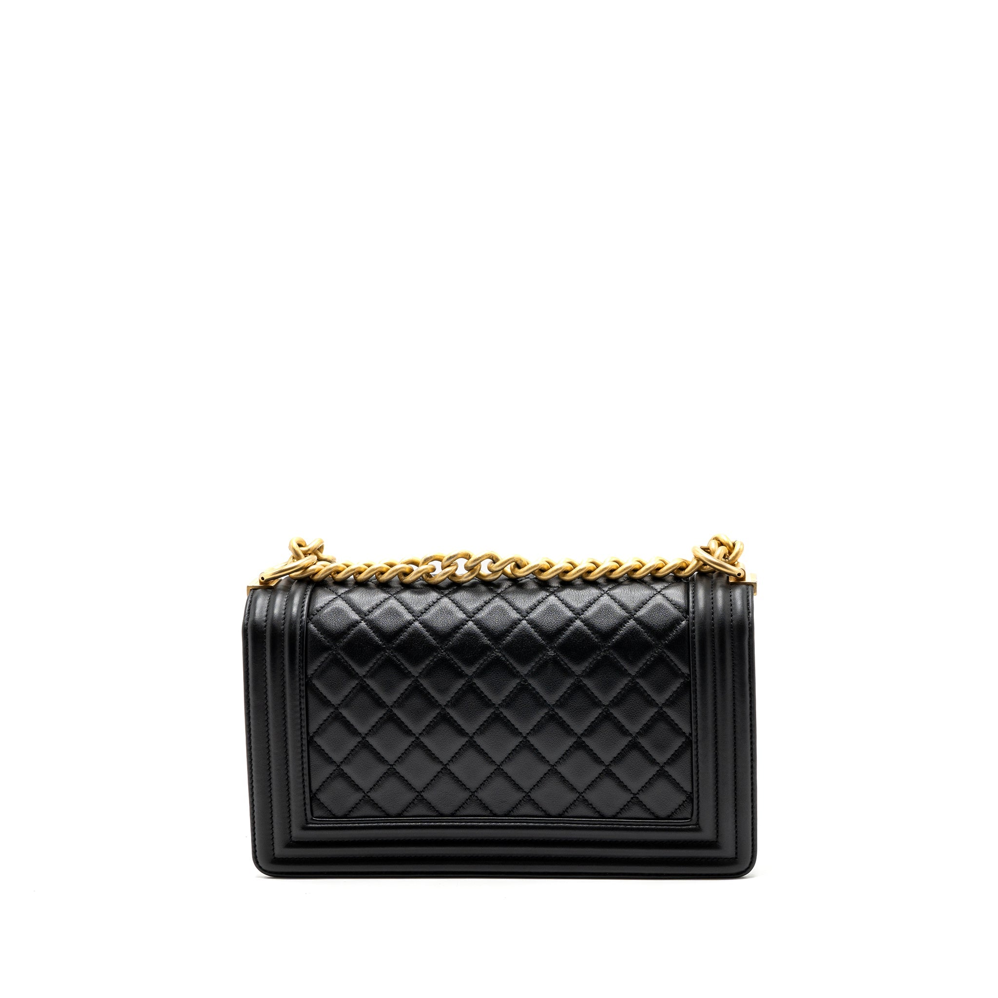CHANEL MEDIUM BOY BAG CALFSKIN BLACK GHW