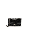 CHANEL MEDIUM CLASSIC DOUBLE FLAP BAG LAMBSKIN BLACK SHW