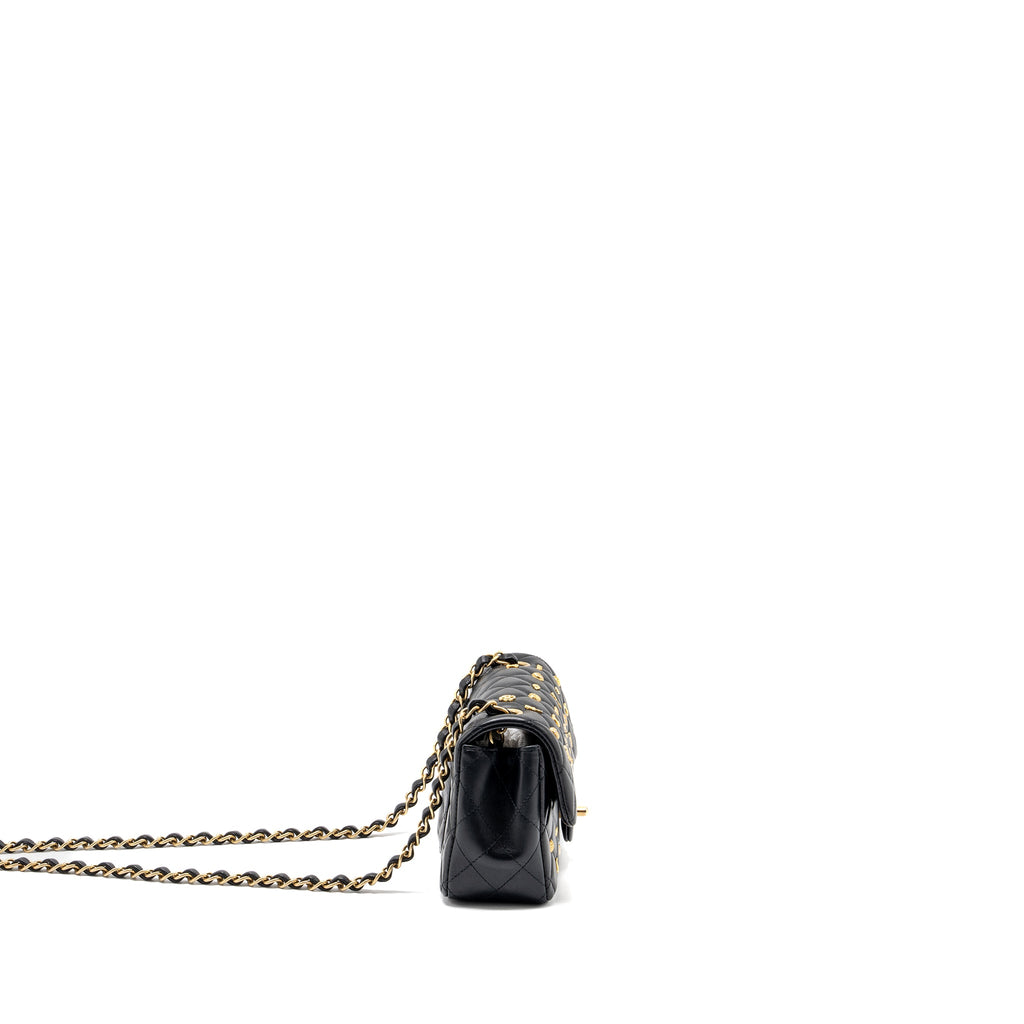 CHANEL EGYPTIAN AMULET MINI RECTANGULAR FLAP BAG LAMBSKIN BLACK GHW