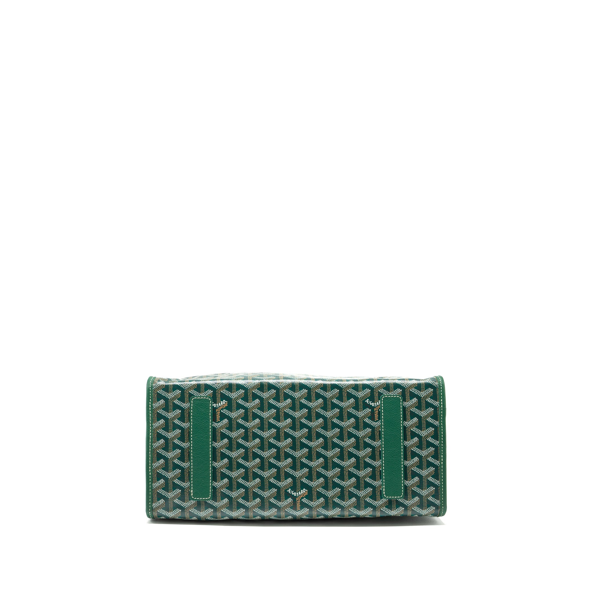 GOYARD SAINT LEGER BACKPACK WITH BULLDOG PRINT CANVAS GREEN SHW