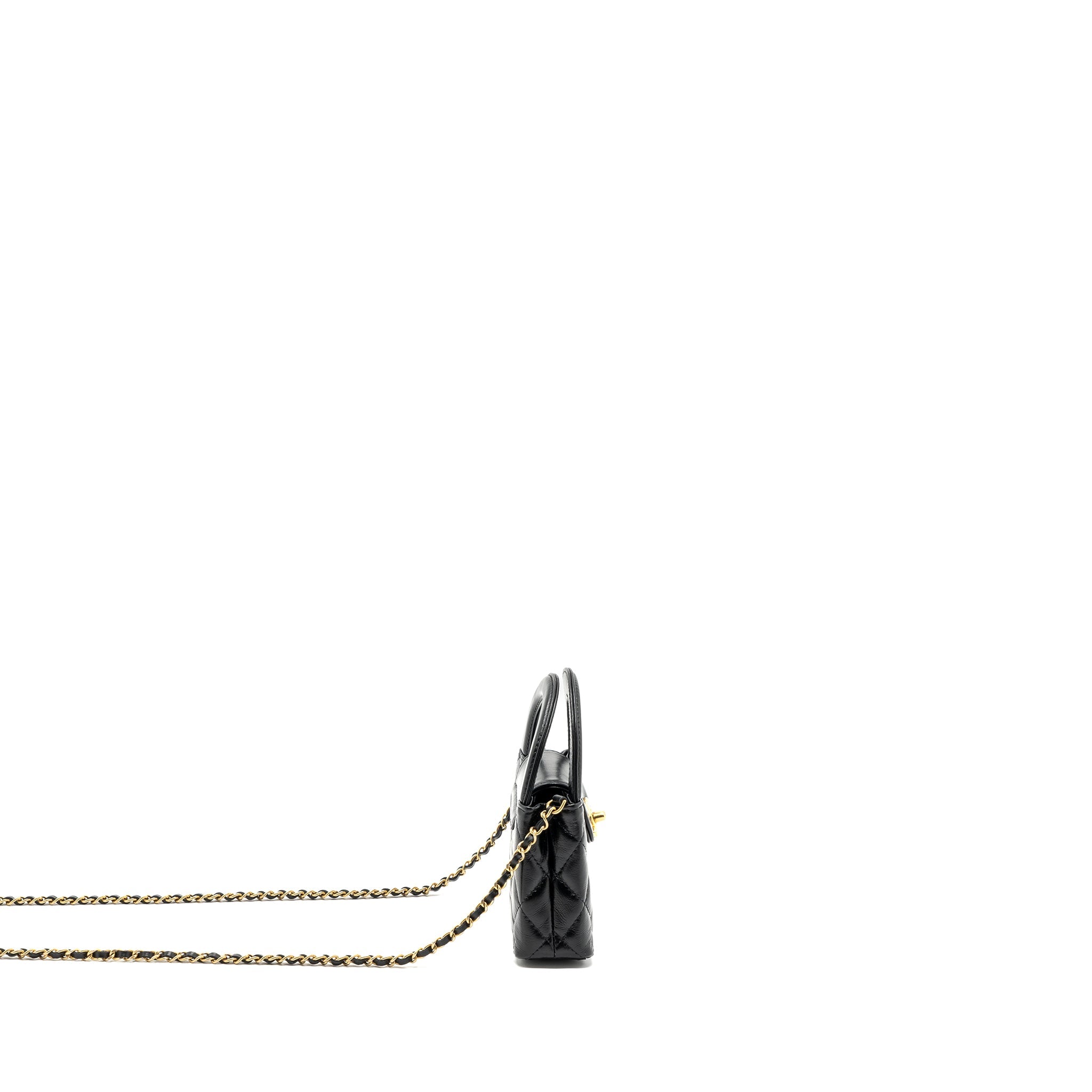 CHANEL 23K NANO SHOPPING TOTE CALFSKIN BLACK GHW(MICROCHIP)