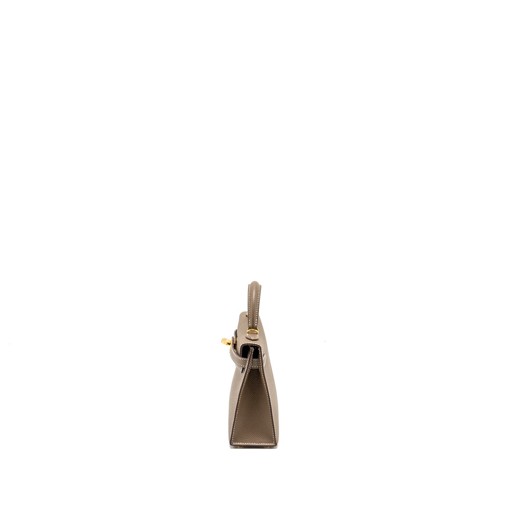 HERMES MINI KELLY EPSOM ETOUPE GHW