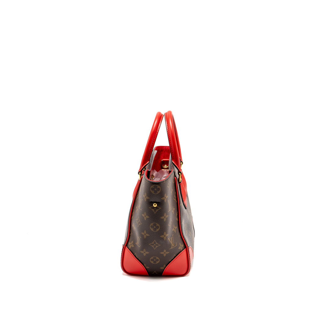 LOUIS VUITTON PHENIX TOP HANDLE SHOULDER BAG MONOGRAM CANVAS RED GHW