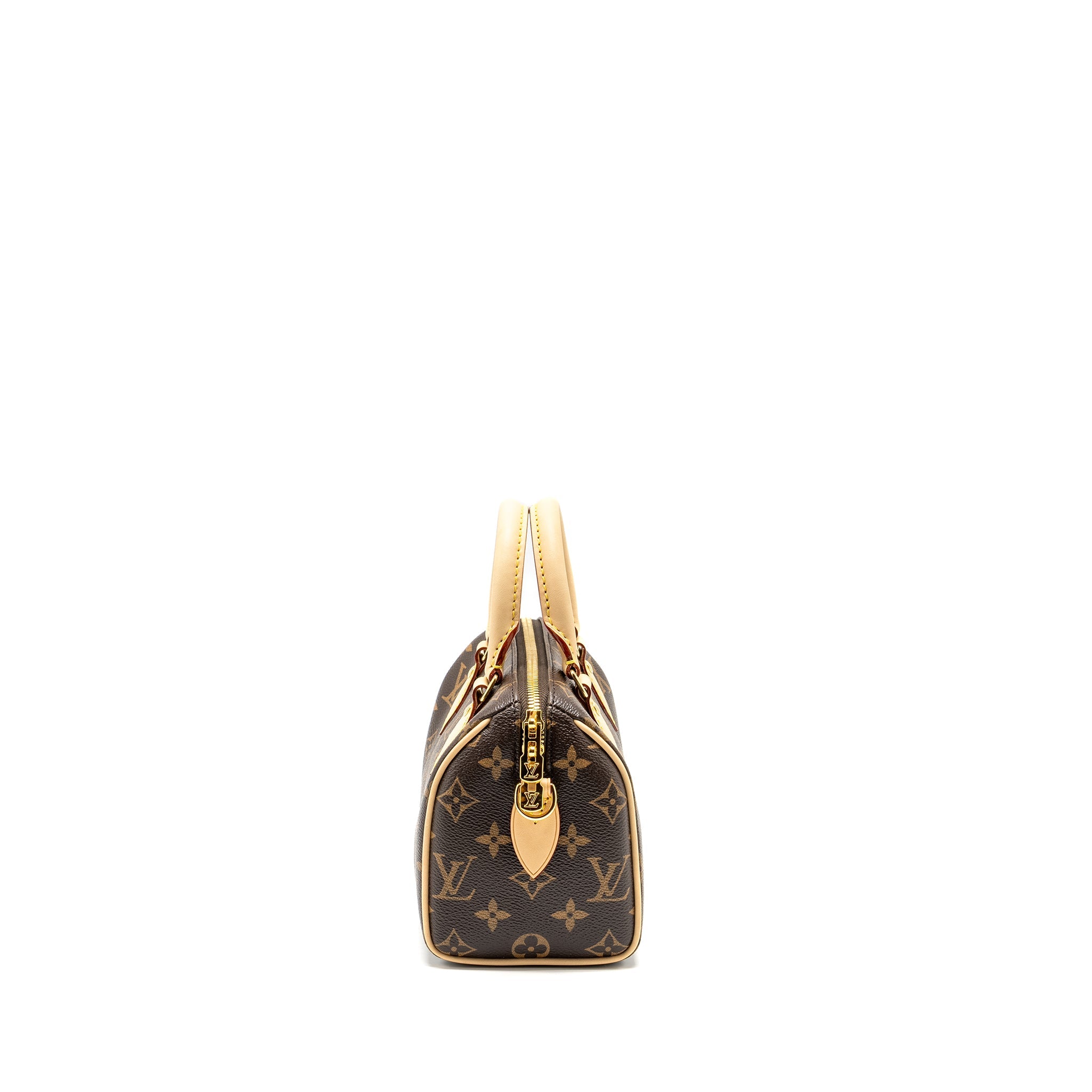 LOUIS VUITTON SPEEDY BANDOULIERE 20 MONOGRAM CANVAS BLACK STRAP GHW
