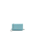 CHANEL CLASSIC WALLET ON CHAIN LAMBSKIN LIGHT BLUE SHW