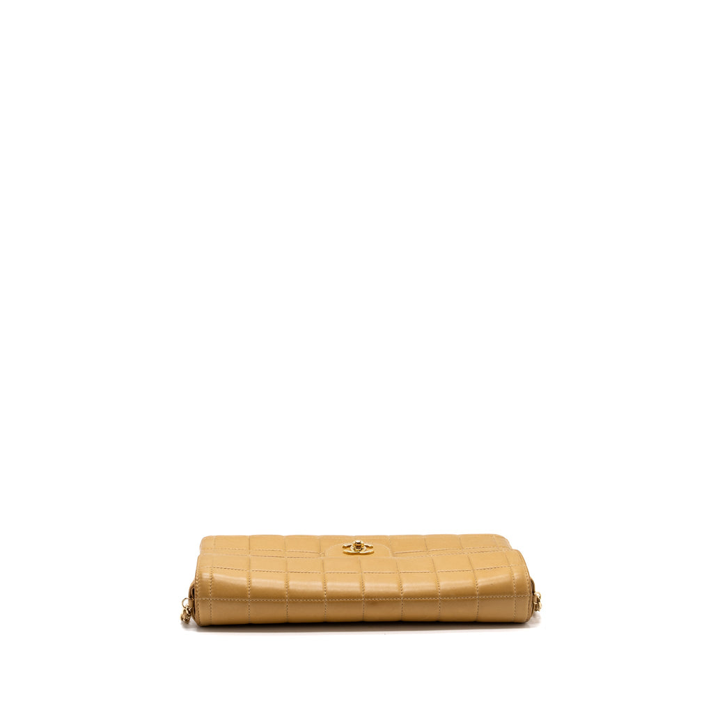 CHANEL VINTAGE FLAP BAG DARK BEIGE GHW
