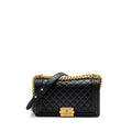 CHANEL MEDIUM BOY BAG CALFSKIN BLACK GHW