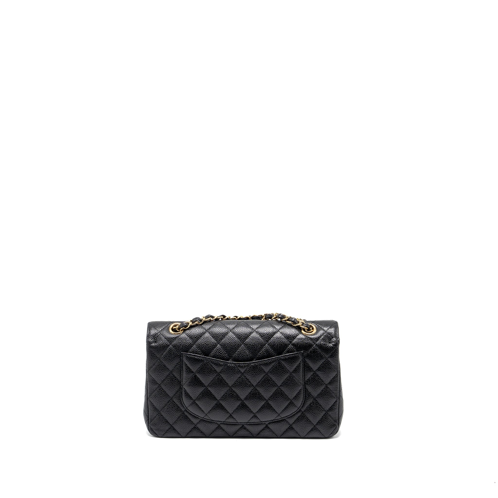 CHANEL MEDIUM CLASSIC DOUBLE FLAP BAG CAVIAR BLACK GHW