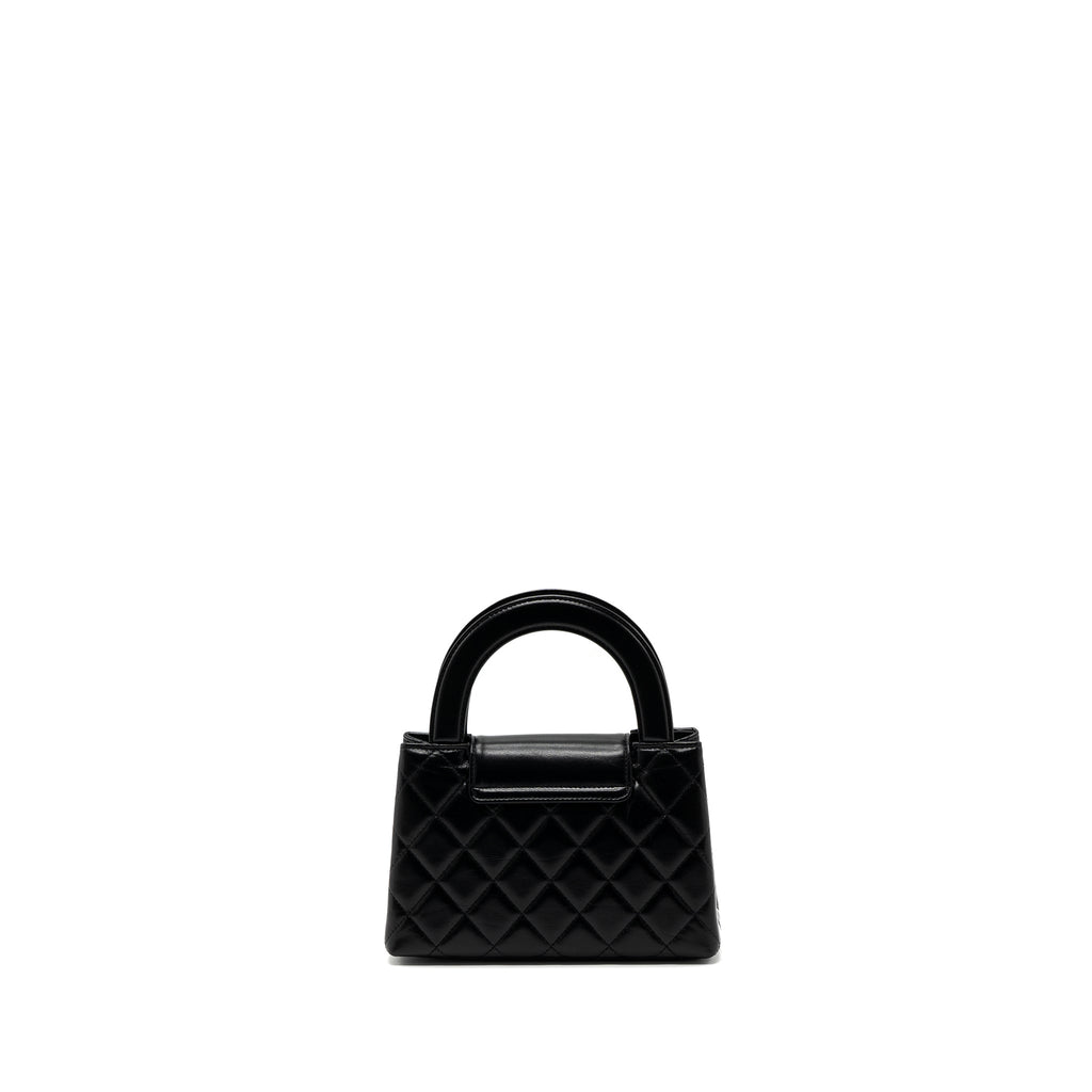 CHANEL 23K MINI SHOPPING BAG CALFSKIN BLACK GHW (MICROCHIP)