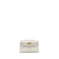 HERMES KELLY POCHETTE SWIFT 01 BLANC GHW