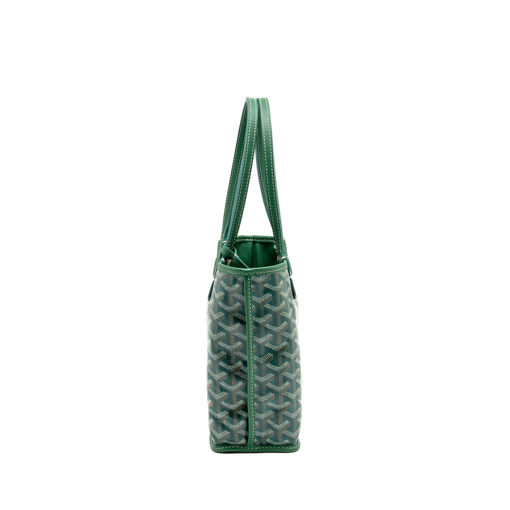 GOYARD MINI ANJOU TOTE GOYARDINE CANVAS/CALFSKIN GREEN SHW
