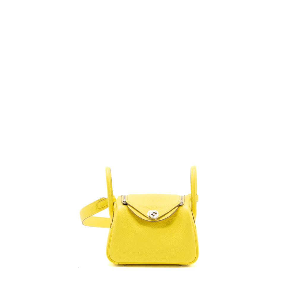 HERMES MINI LINDY CLEMENCE LIME SHW