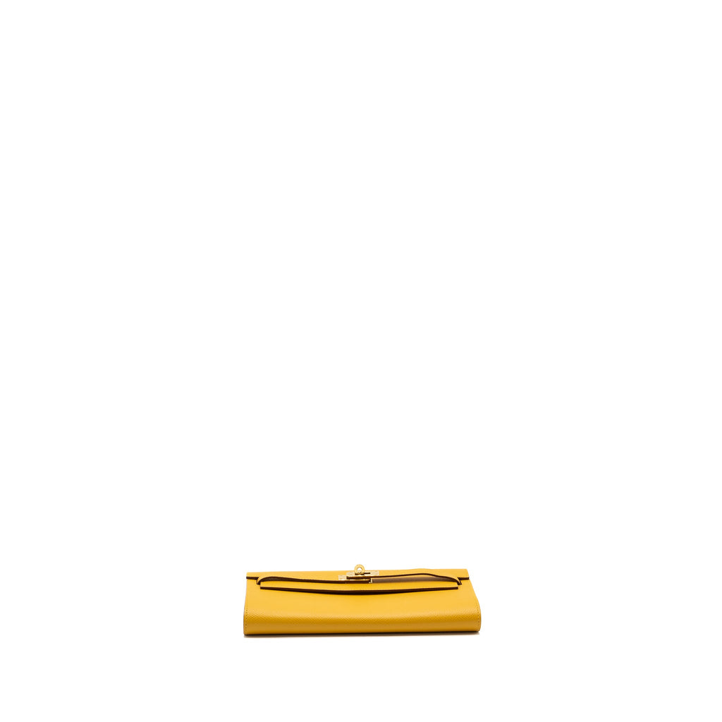 HERMES KELLY TO GO EPSOM JAUNE AMBER GHW