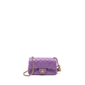 CHANEL 22S PEARL CRUSH MINI RECTANGULAR FLAP BAG LAMBSKIN PURPLE GHW (MICROCHIP)