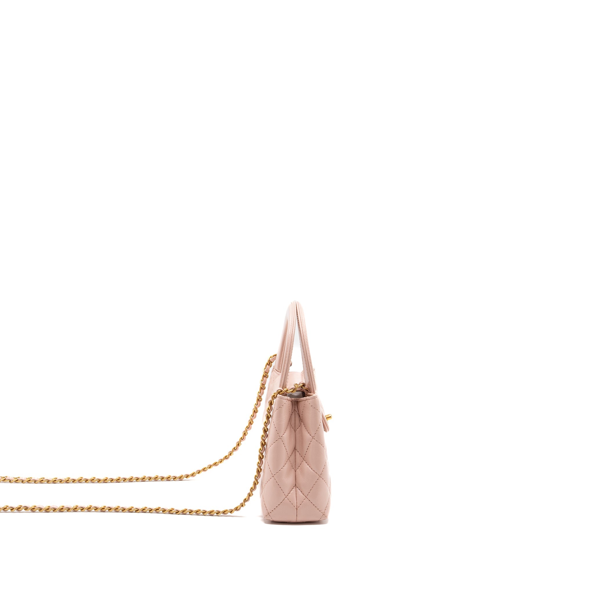 CHANEL 23K MINI SHOPPING TOTE CALFSKIN LIGHT PINK GHW(MICROCHIP)
