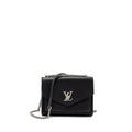 LOUIS VUITTON MYLOCKME SATCHEL CHAIN BAG CALFSKIN BLACK SHW