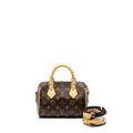 LOUIS VUITTON SPEEDY BANDOULIERE 20 MONOGRAM CANVAS BLACK STRAP GHW