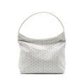 GOYARD BOHEME HOBO BAG GOYARDLINE CANVAS/CALFSKIN WHITE SHW