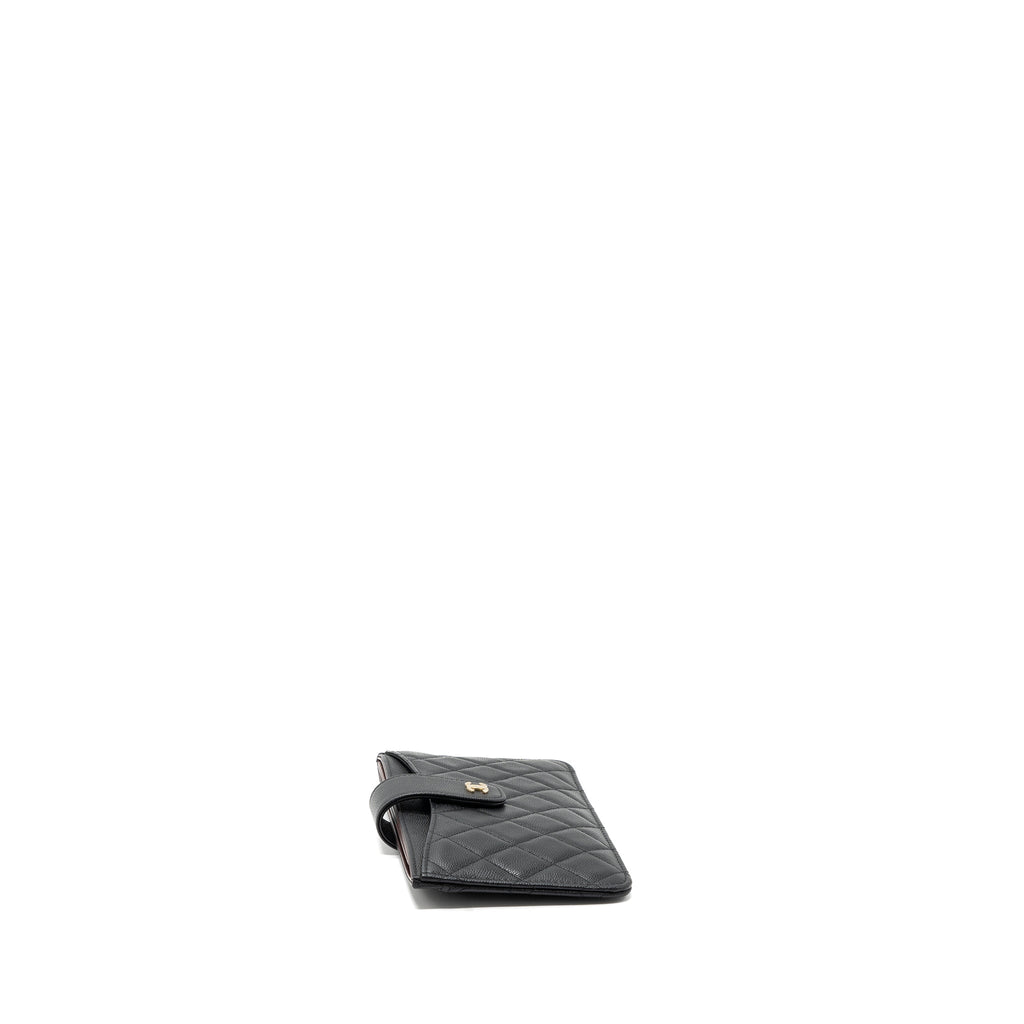 CHANEL CLUTCH WALLET CAVIAR BLACK LGHW