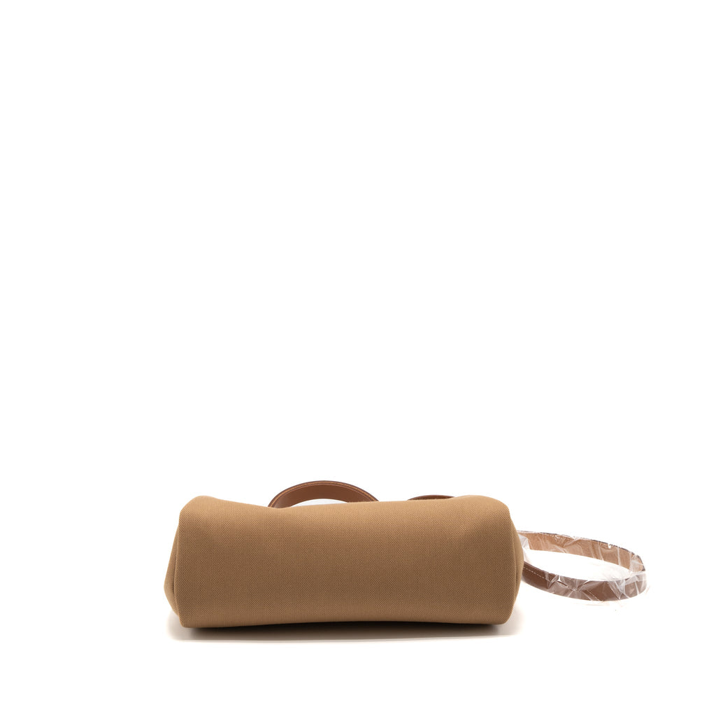 HERMES HERBAG 31 CANVAS/VACHE HUNTER LEATHER CHAI/FAUVE GHW
