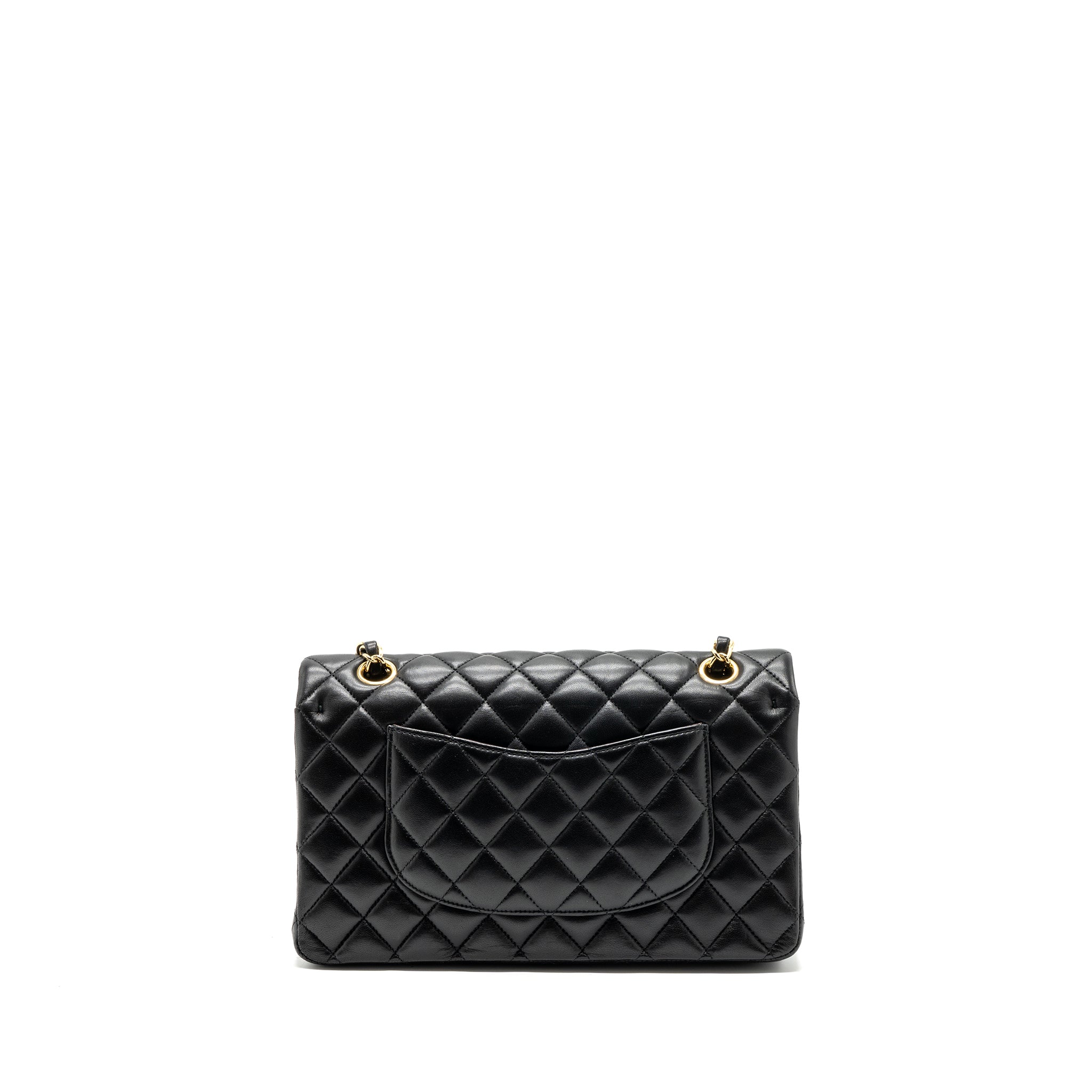 CHANEL MEDIUM CLASSIC FLAP BAG LAMBSKIN BLACK GHW