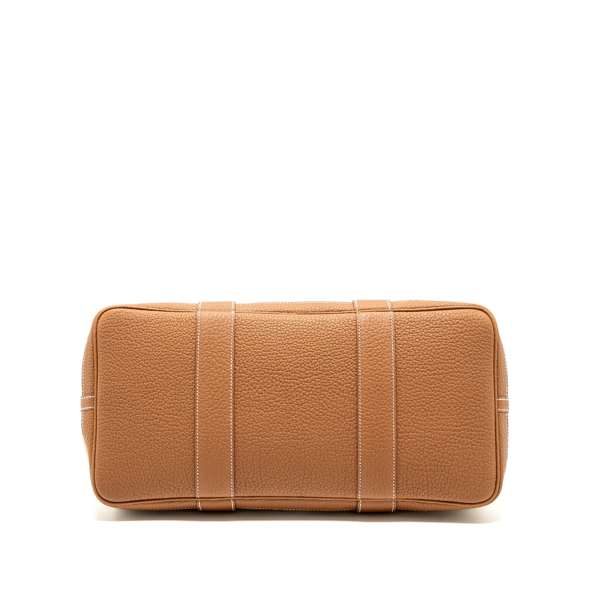 HERMES GARDEN PARTY 36 CANVAS/LEATHER TRENCH/GOLD SHW