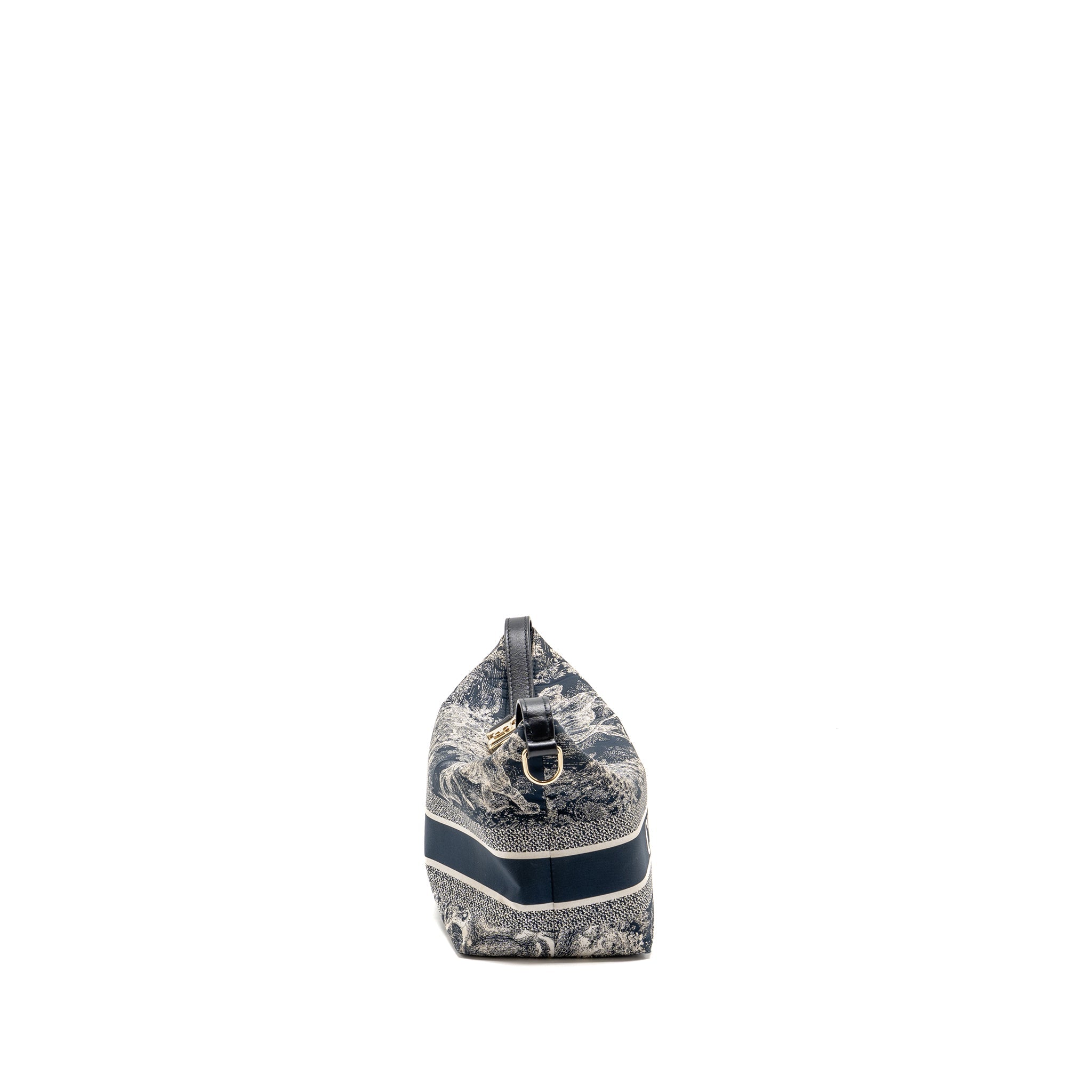 DIOR MEDIUM DIORTRAVEL NOMAD POUCH TOILE DE JOUY REVERSE TECHNICAL FABRIC BLUE LGHW