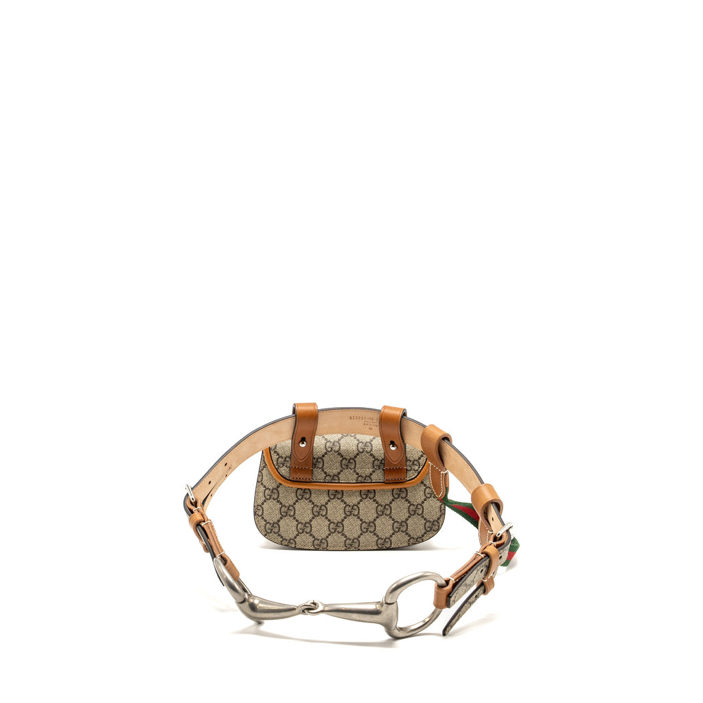 GUCCI BAMBOO 1947 MINI BELT BAG GG SUPREME CANVAS/LEATHER SHW