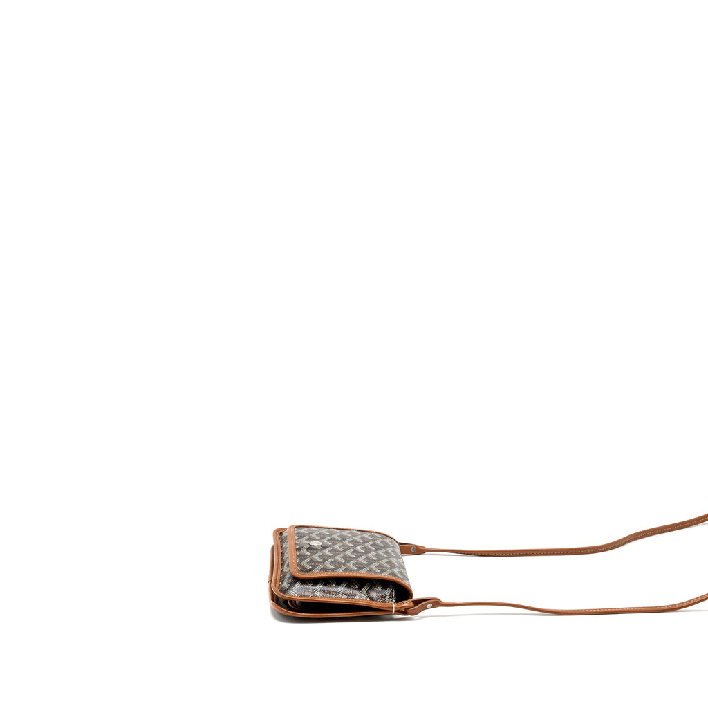 GOYARD PLUMET POCKET WALLET GOYARDLINE CANVAS / CALFSKIN TAN SHW
