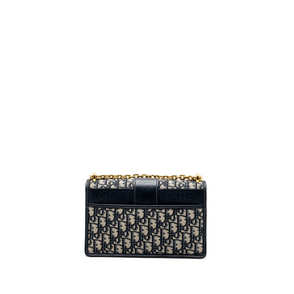DIOR 30 MONTAIGNE BAG BLUE DIOR OBLIQUE JACQUARD CANVAS/ LEATHER GHW