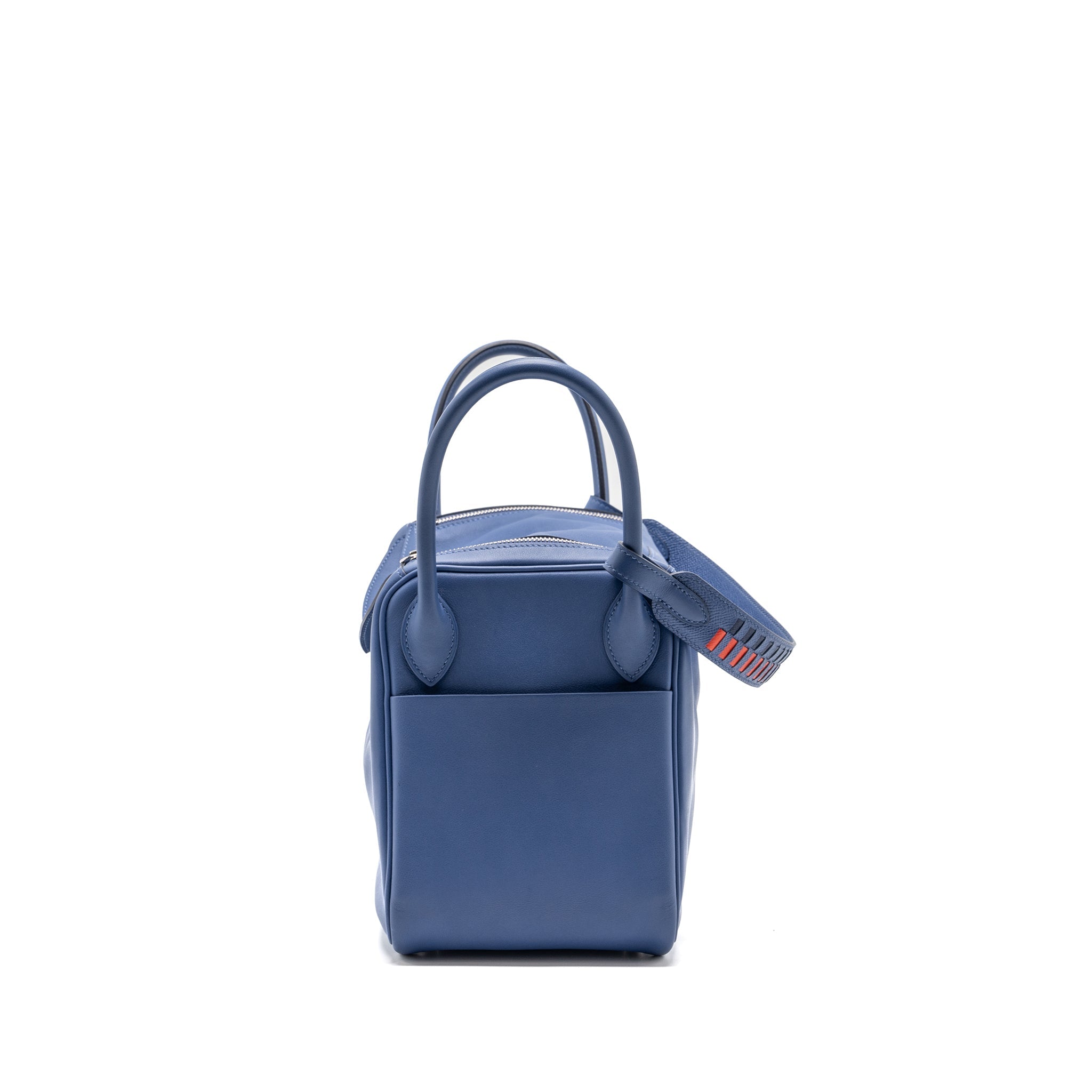 HERMES LINDY 30 SWIFT BLUE BRIGHTON MULTICOLOUR STRAP SHW