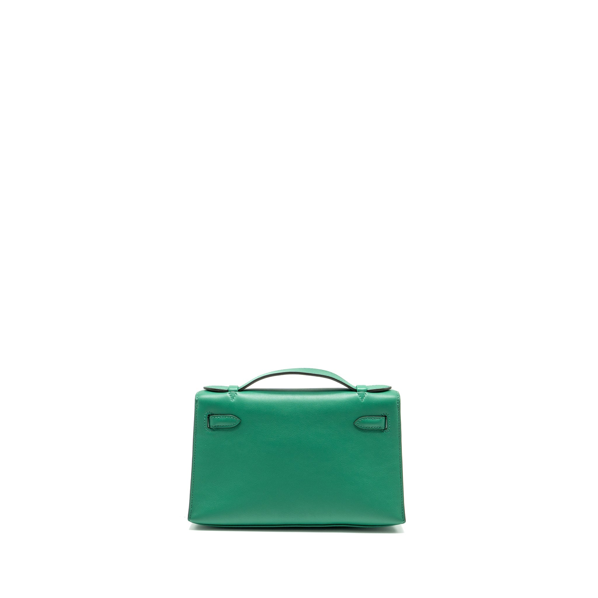 HERMES KELLY POCHETTE SWIFT VERT VERTIGO GHW
