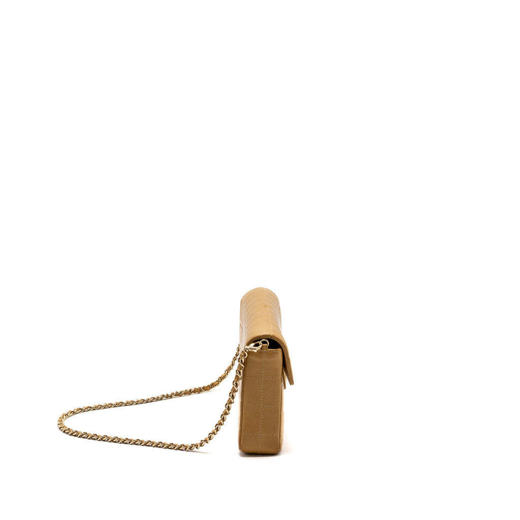 CHANEL VINTAGE FLAP BAG DARK BEIGE GHW