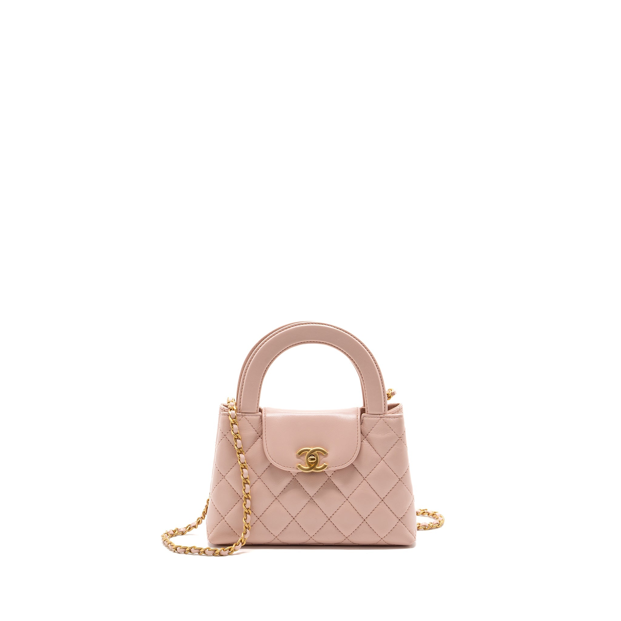 CHANEL 23K MINI SHOPPING TOTE CALFSKIN LIGHT PINK GHW(MICROCHIP)