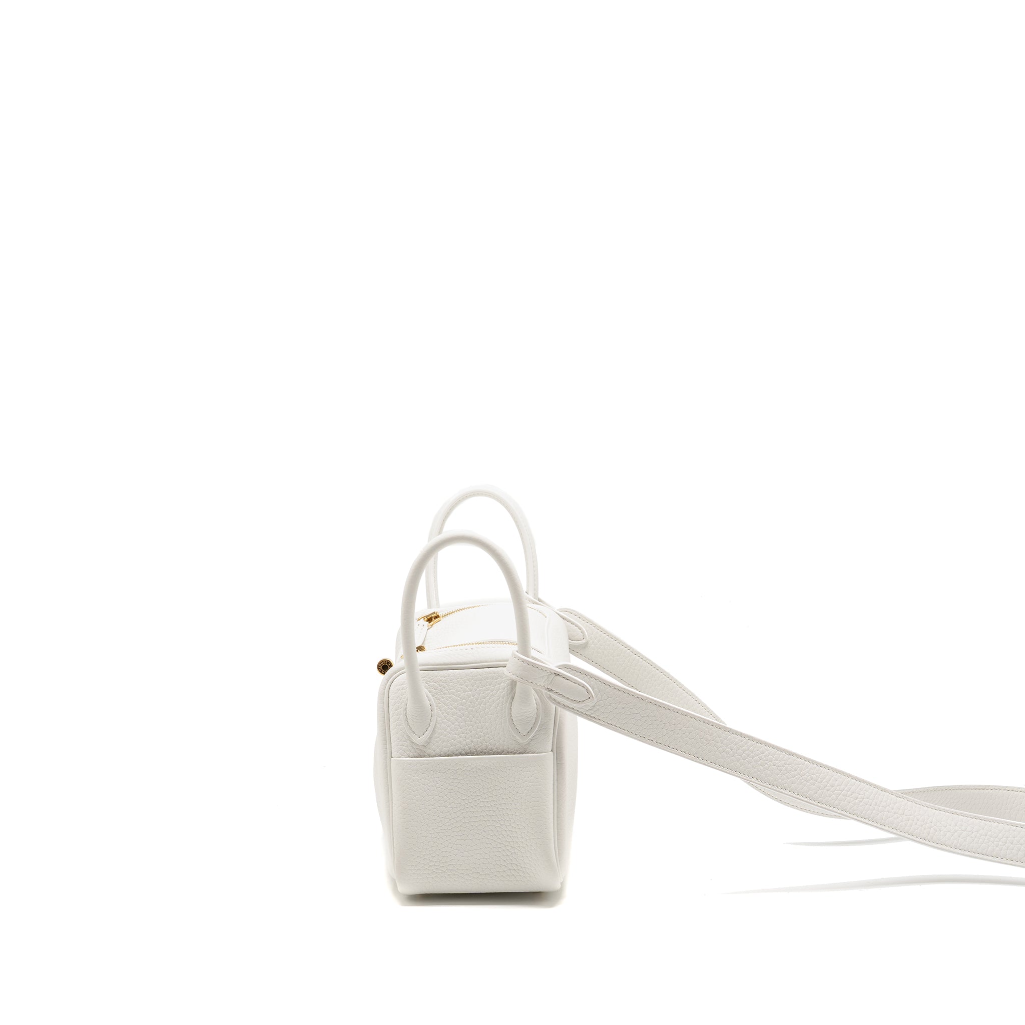 HERMES MINI LINDY II CLEMENCE NEW WHITE GHW