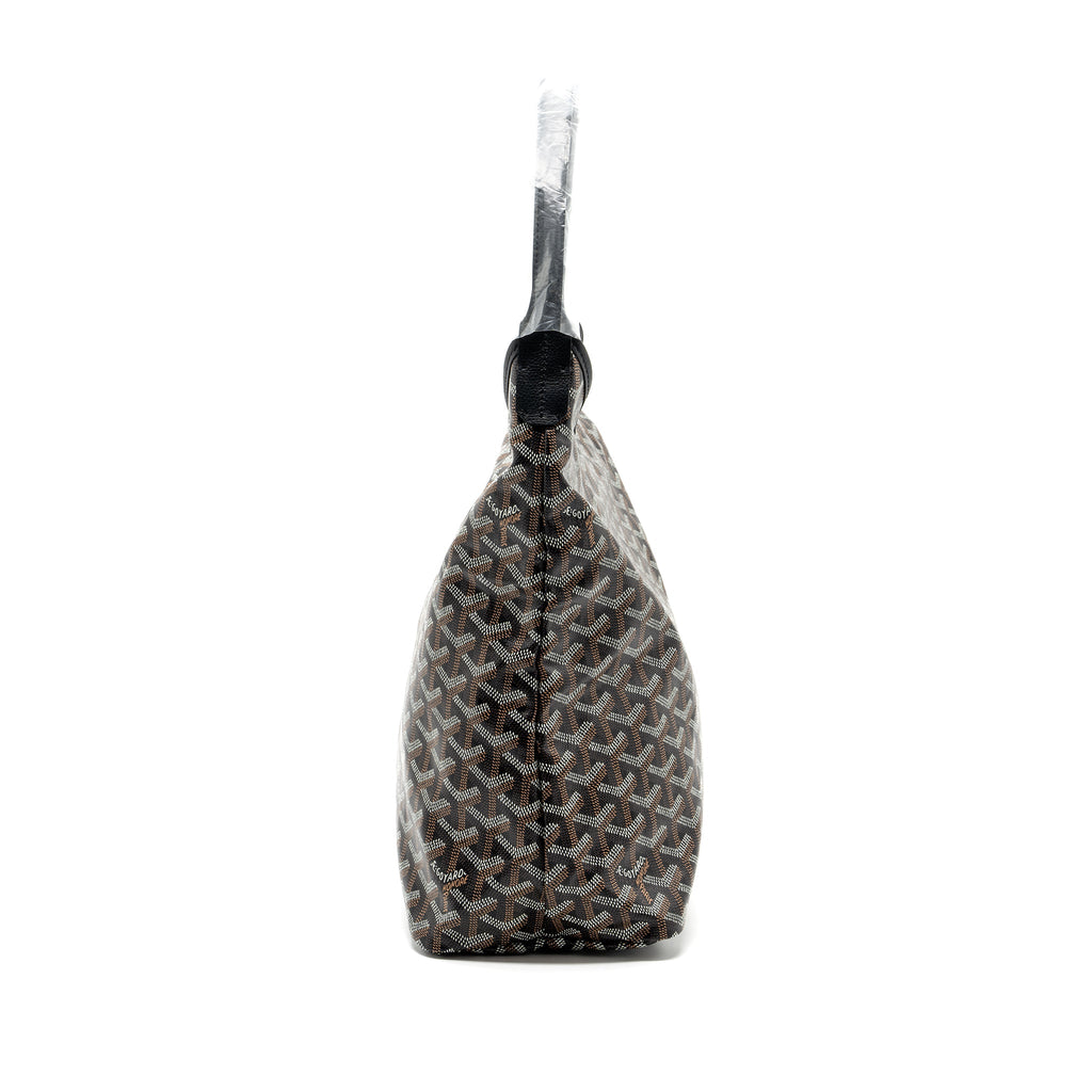 GOYARD BOHEME HOBO BAG GOYARDLINE CANVAS CALFSKIN BLACK LIMITED EDITION SHW