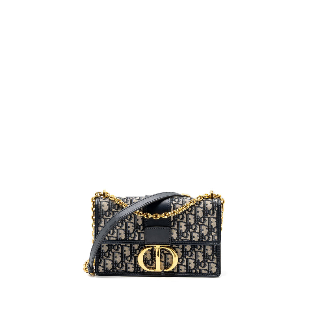 DIOR 30 MONTAIGNE BAG BLUE DIOR OBLIQUE JACQUARD CANVAS/ LEATHER GHW