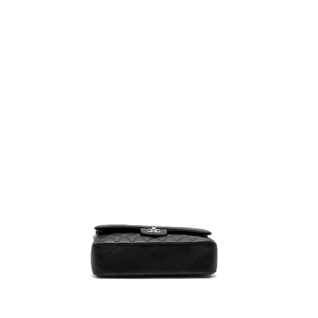 CHANEL MEDIUM CLASSIC DOUBLE FLAP BAG LAMBSKIN BLACK SHW