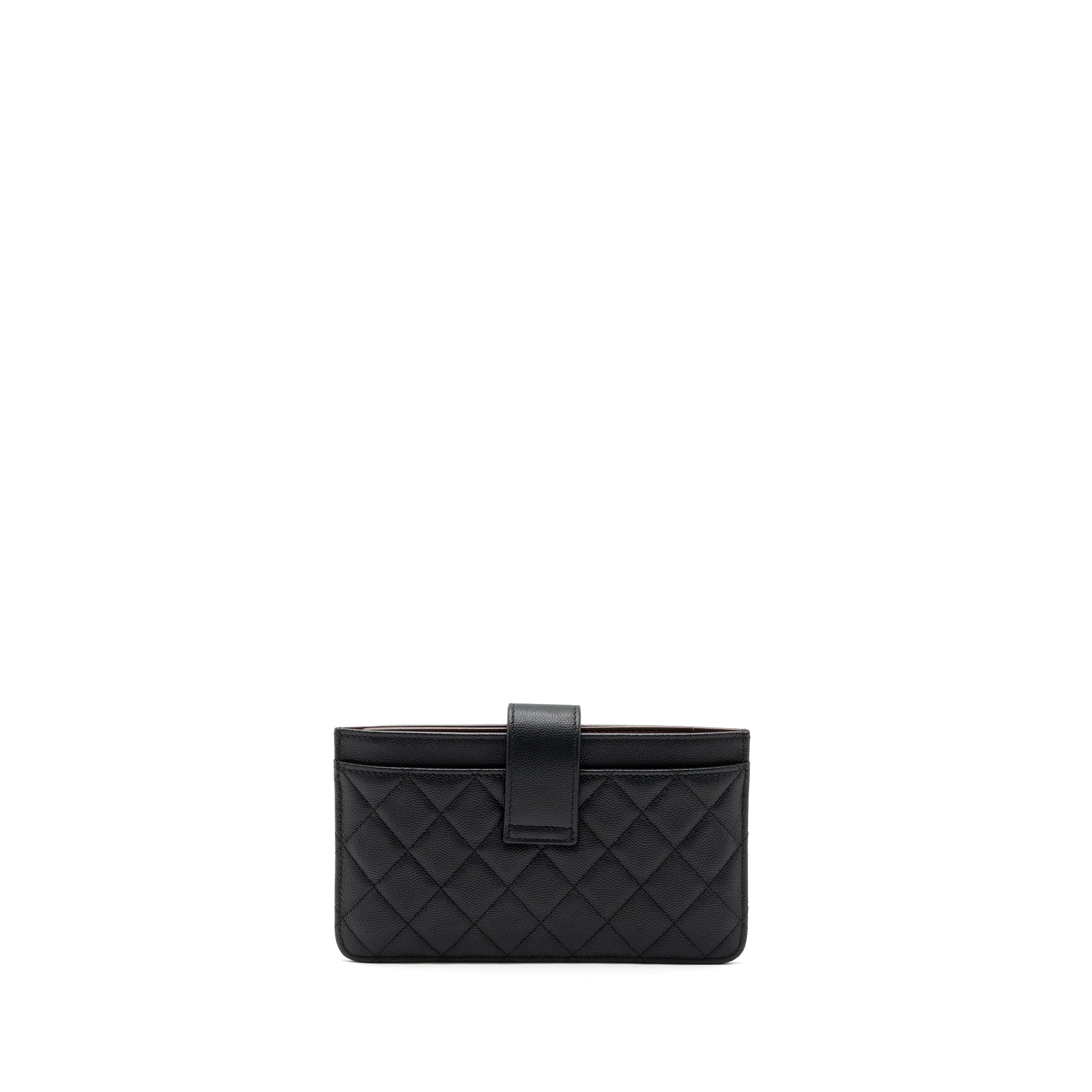 CHANEL CLUTCH WALLET CAVIAR BLACK LGHW