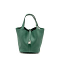 HERMES PICOTIN 22 LOCK BAG CLEMENCE VERT MOYEN SHW