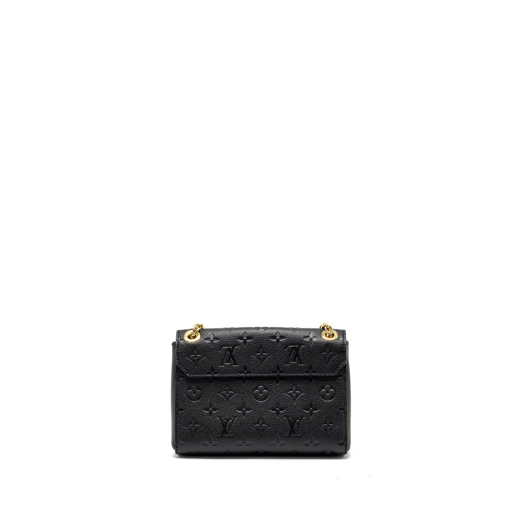 LOUIS VUITTON VAVIN BB MONOGRAM EMPREINTE CALFSKIN BLACK GHW