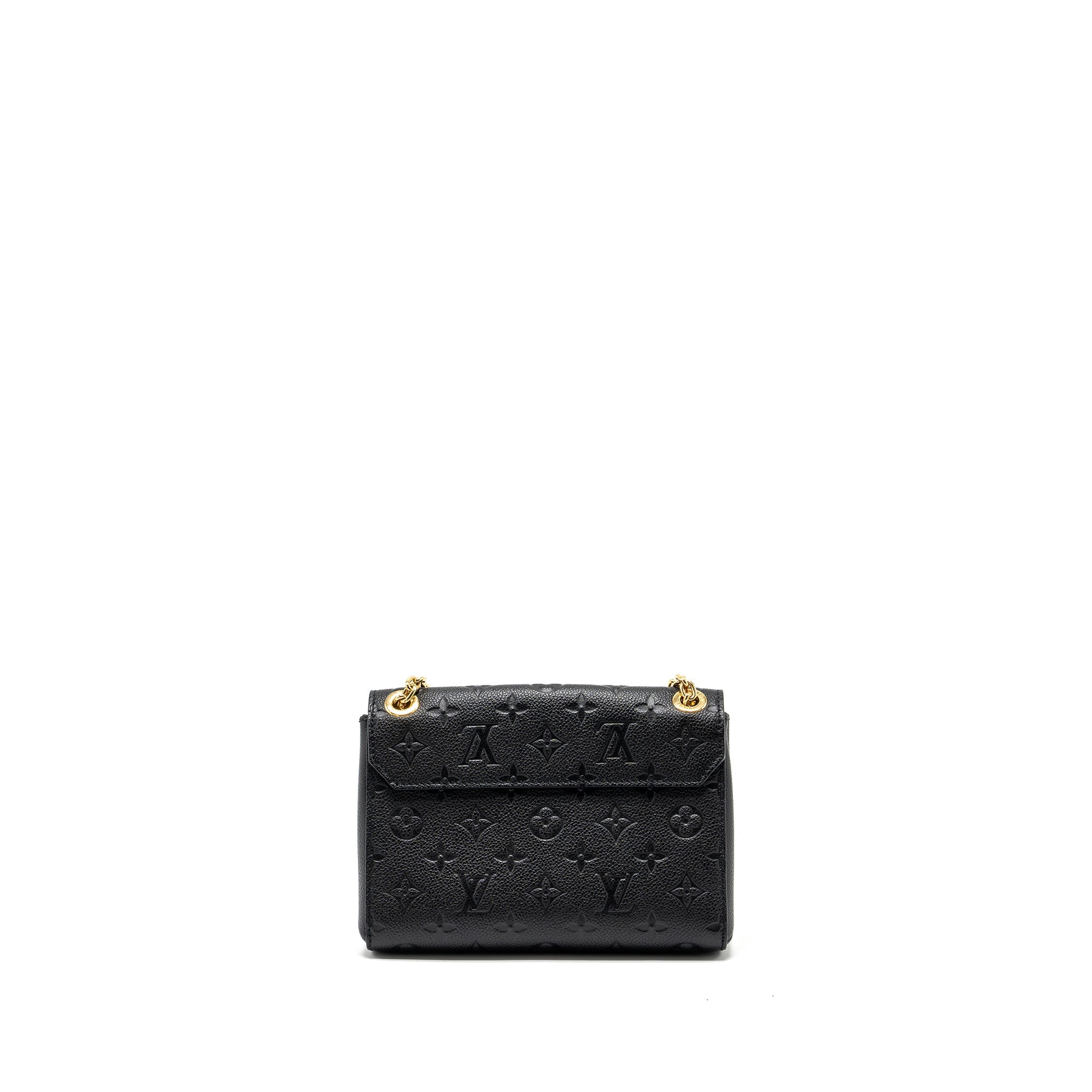 LOUIS VUITTON VAVIN BB MONOGRAM EMPREINTE CALFSKIN BLACK GHW