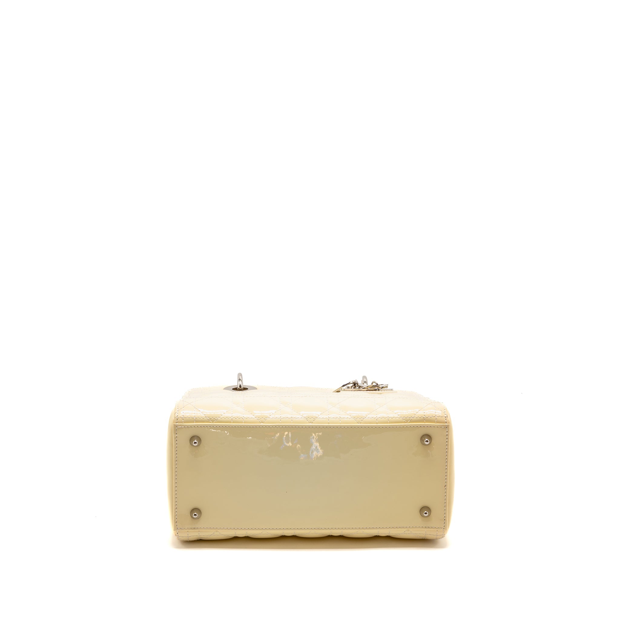 DIOR MEDIUM LADY DIOR PATENT LIGHT YELLOW SHW