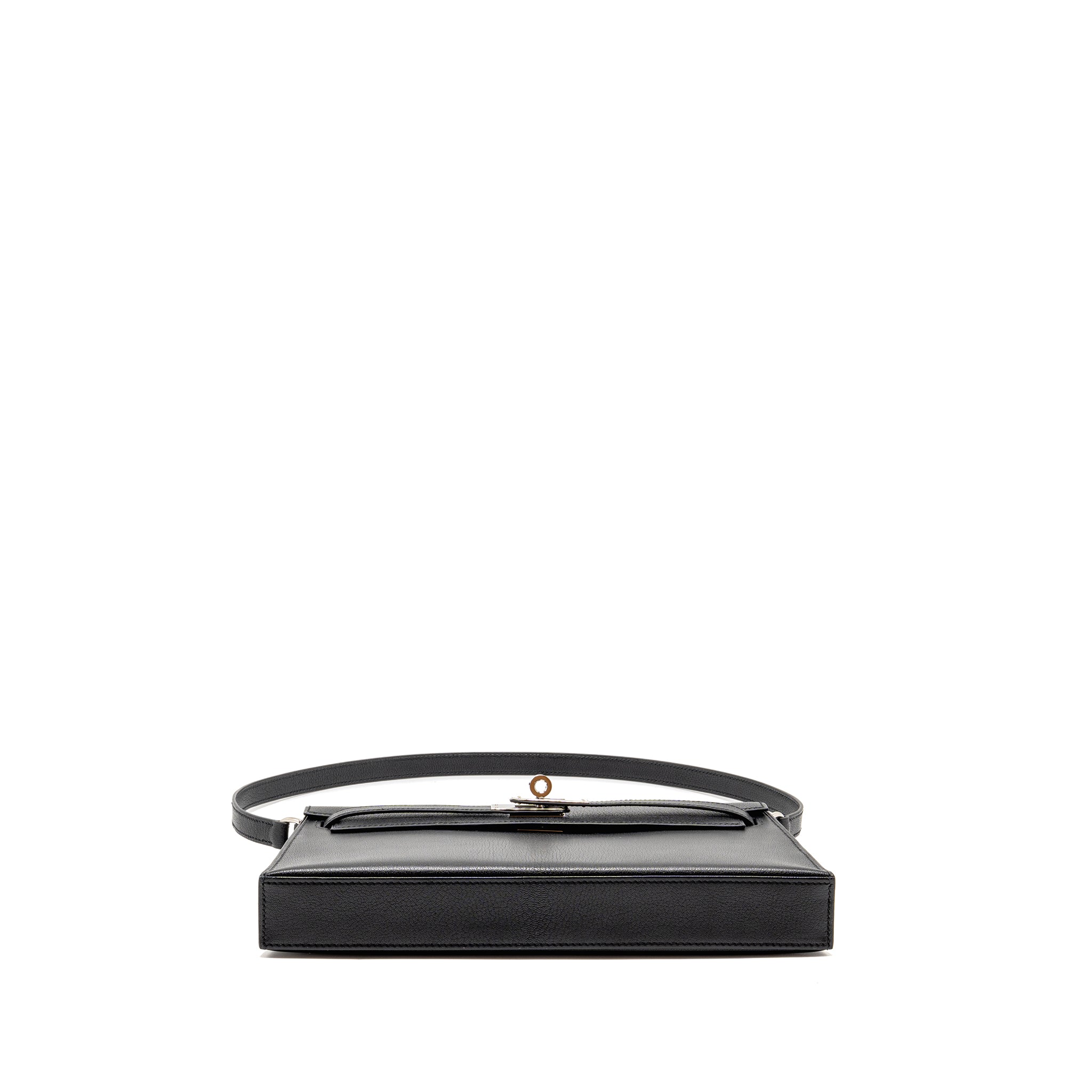HERMES KELLY ELAN CHÈVRE CHAMKILA BLACK SHW