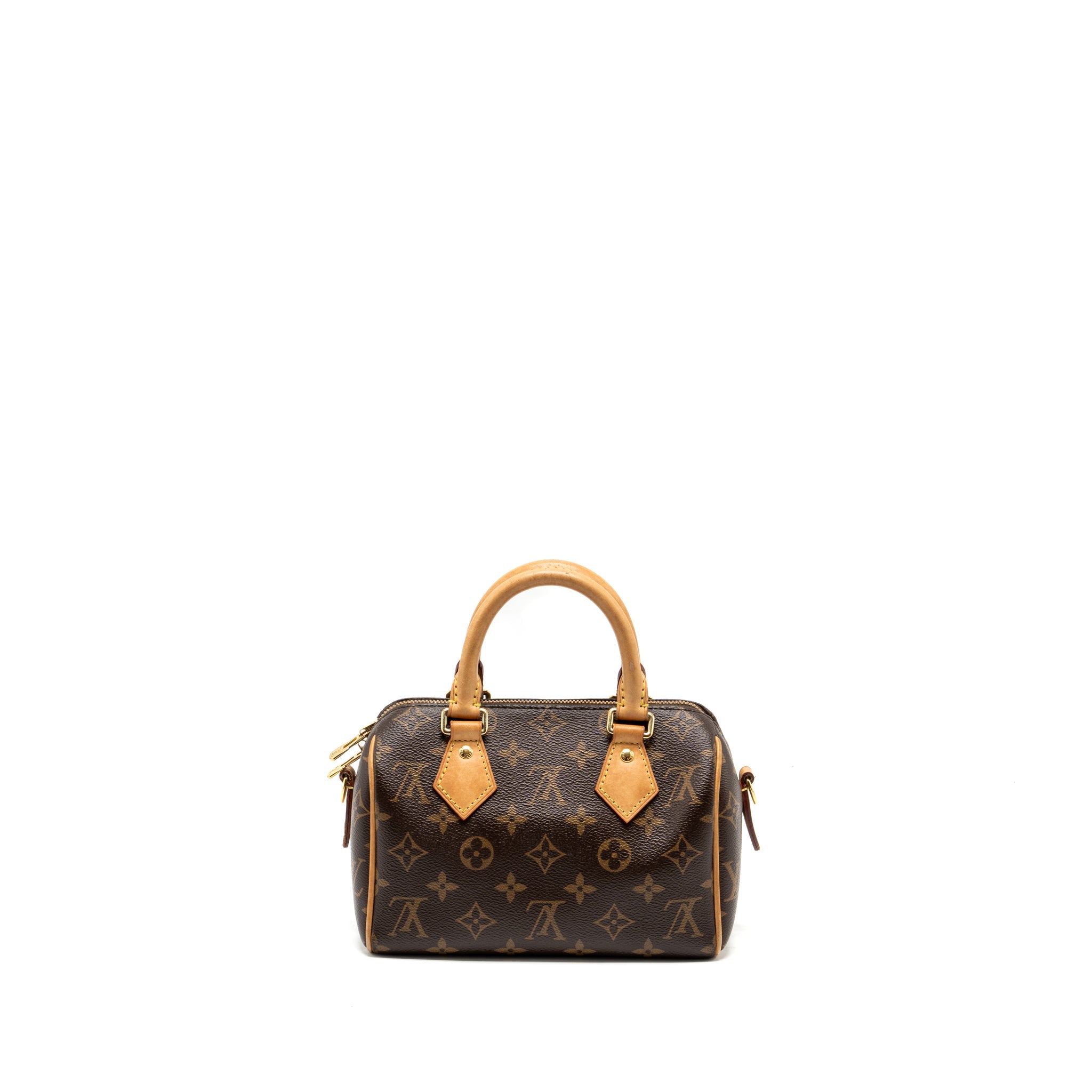 LOUIS VUITTON SPEEDY 20 BANDOULIERE  MONOGRAM CANVAS BLACK STRAP GHW