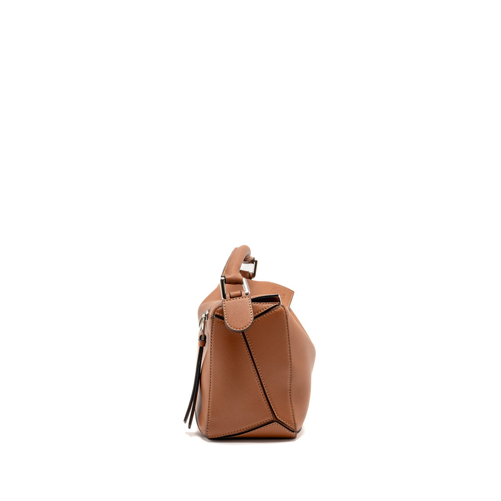 LOEWE SMALL PUZZLE BAG CALFSKIN TAN GHW