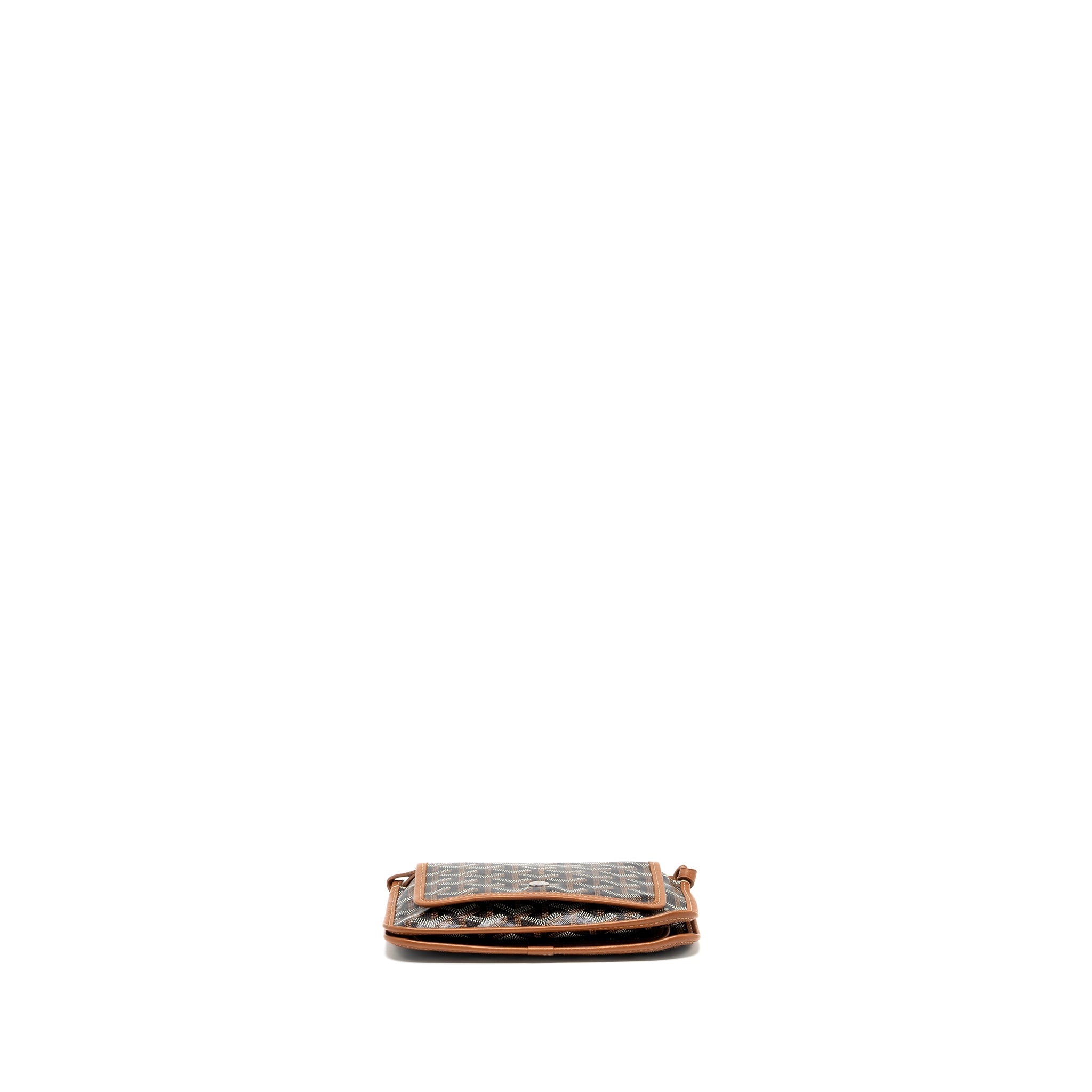 GOYARD PLUMET POCKET WALLET GOYARDLINE CANVAS / CALFSKIN TAN SHW