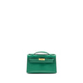 HERMES KELLY POCHETTE SWIFT VERT VERTIGO GHW